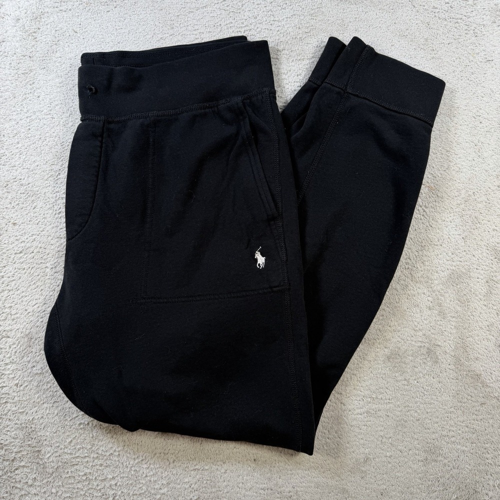 Polo Ralph Lauren Sweatpants Mens 2XL Black Fleece Pony Pocket Joggers